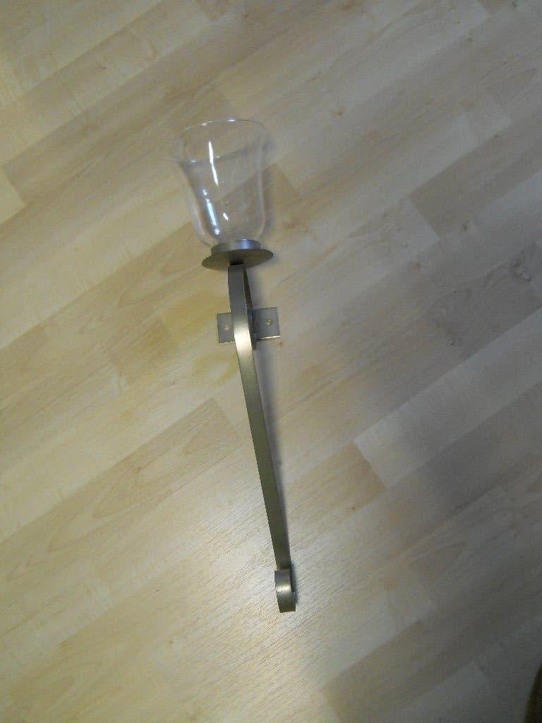 wand kandelaar (hang) metaal en glas - nieuw, Ophalen, 50 tot 75 cm, Nieuw, Metaal