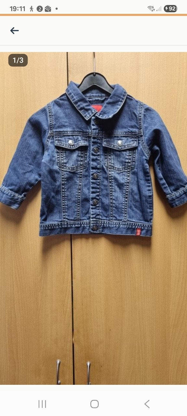 Leuk Esprit spijkerjasje maat 80, Gebruikt, Jongetje of Meisje, Ophalen of Verzenden, Esprit