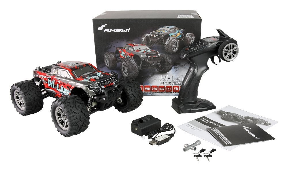 Amewi M-Land Monstertruck 48km/h 4WD, Hobby en Vrije tijd, Elektro, Verzenden, Auto offroad, Nieuw