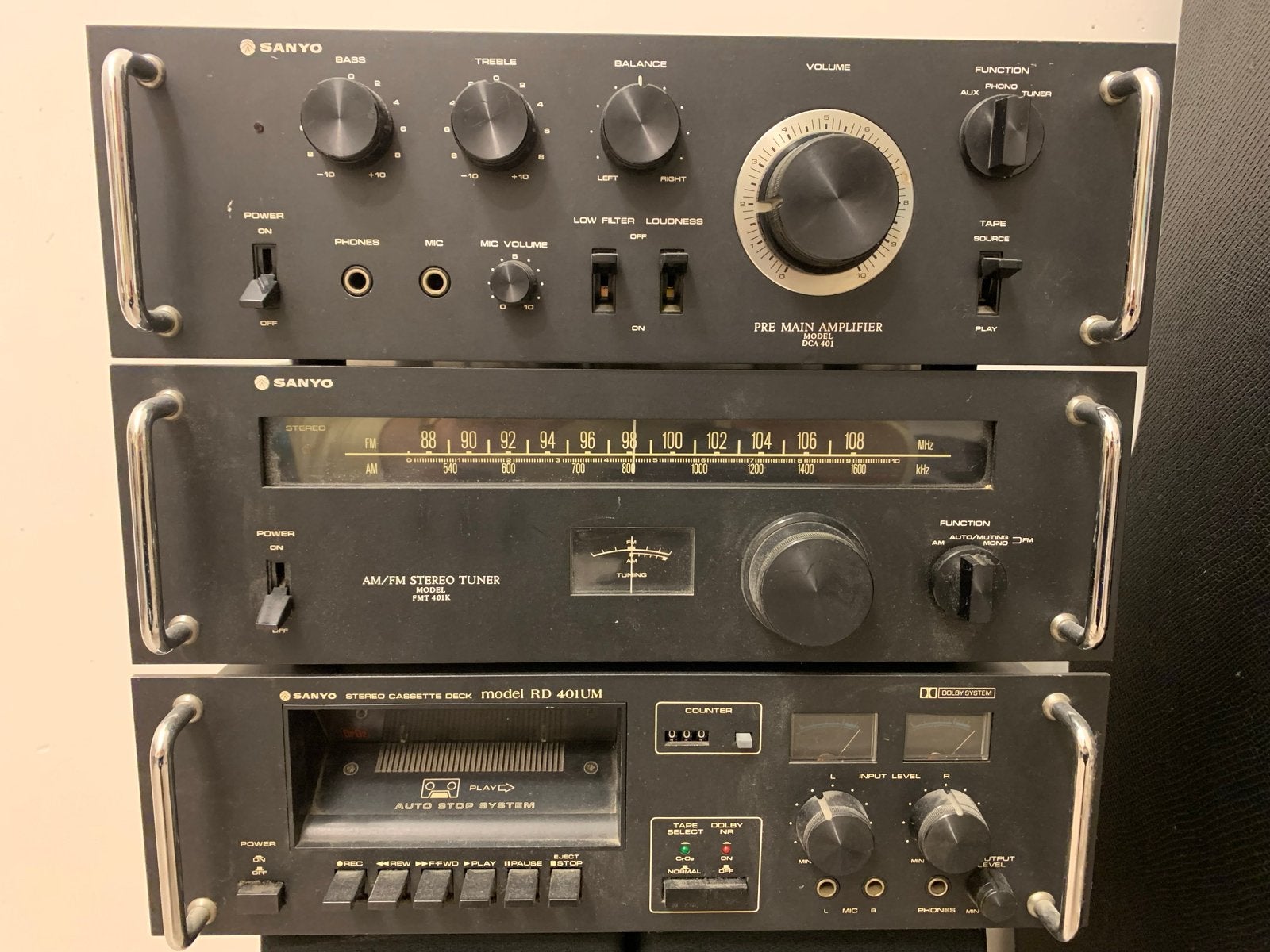 Sanyo Stereo Set: Versterker, Tuner & Cassettedeck, Overige merken, Gebruikt, Cassettedeck, Losse componenten