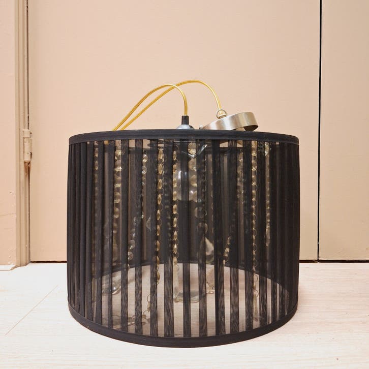 Leen Bakker Hanglamp met Kralen & Zwarte Kap