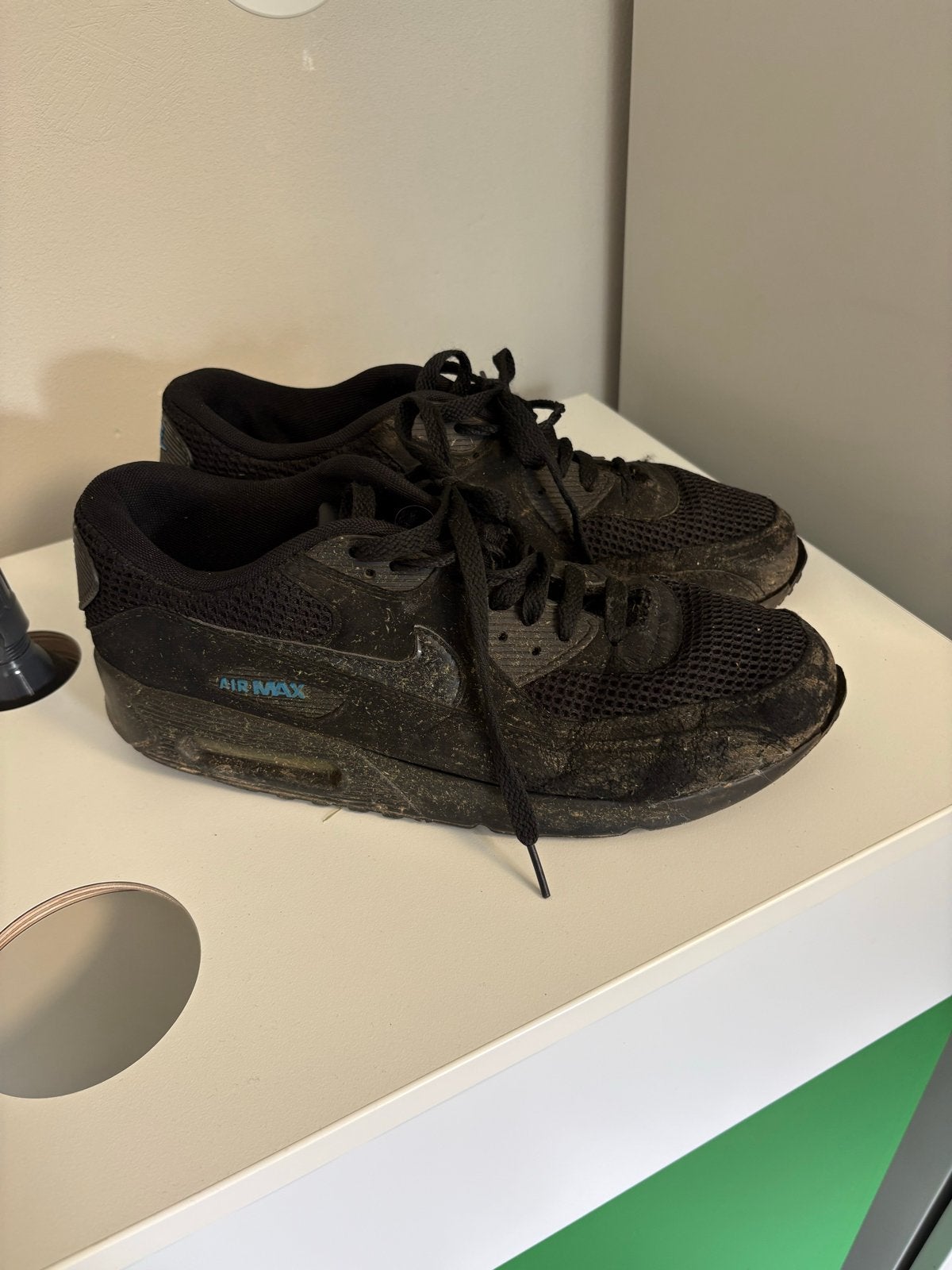 Gedragen Nike Air Max sneakers - Zwart, maat 44, Verzenden, Zwart, Sneakers of Gympen, Gedragen