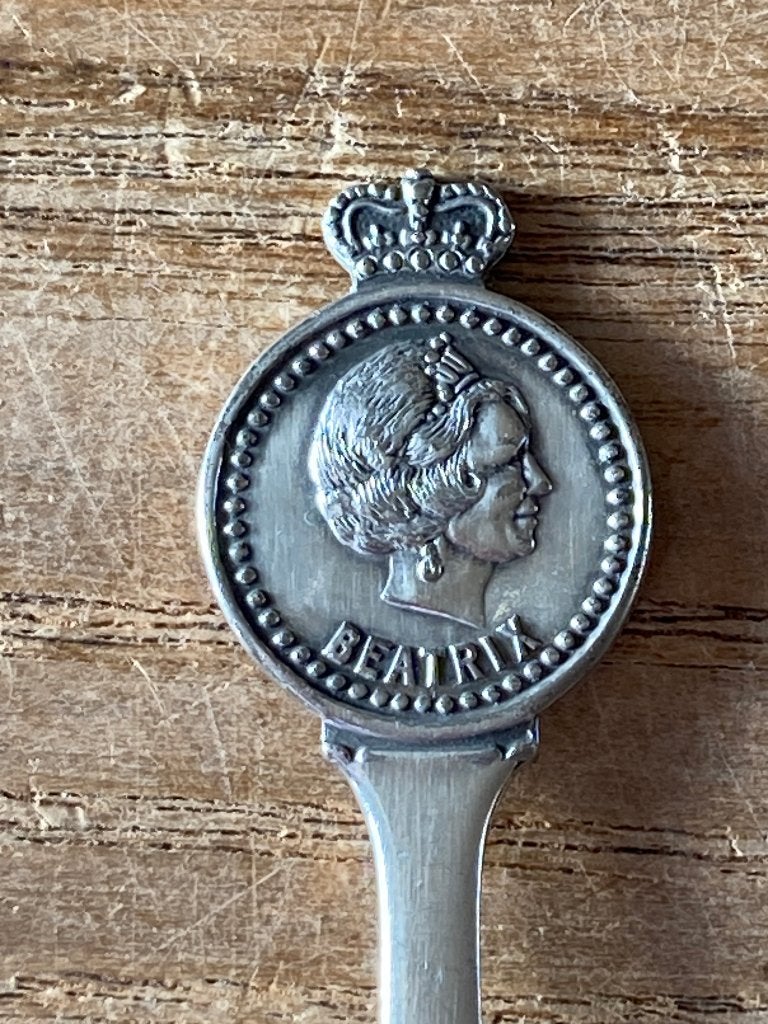 Vintage verzilverde theelepel Beatrix, Ophalen of Verzenden