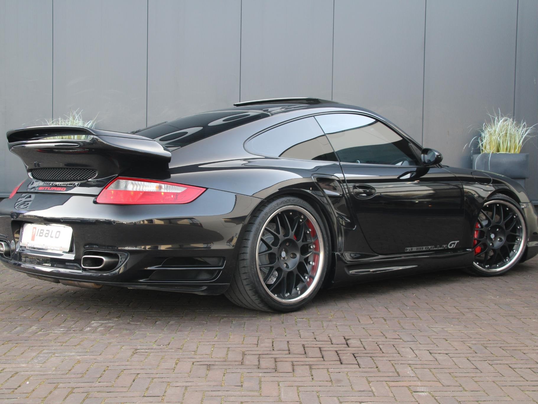 Porsche 911 3.6 Turbo Gemballa 550 GT, Auto's, Porsche, Gebruikt, Zwart, 4 stoelen, Zwart