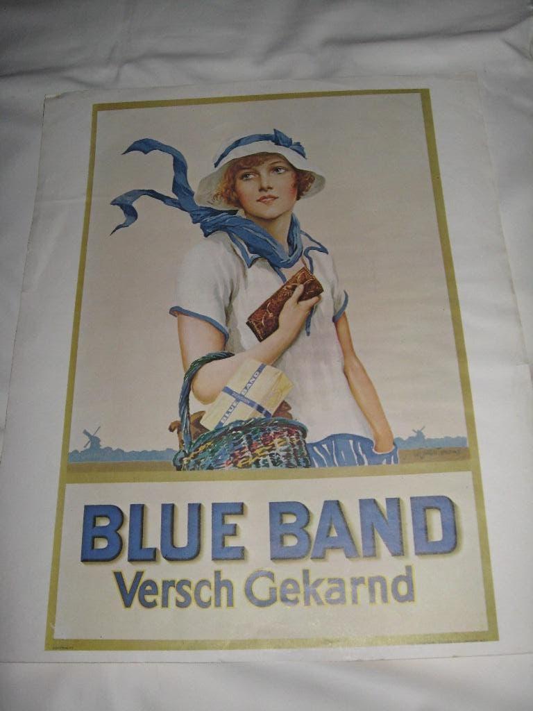 Oude Reclame poster  BLUE BAND, Ophalen of Verzenden, Nieuw, Overige typen
