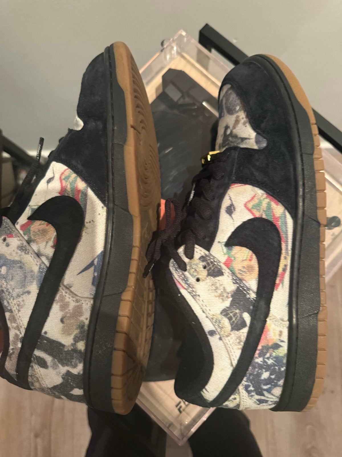 Nike SB x Supreme x Rammellzee Dunk Low - Maat 45, Ophalen of Verzenden, Gedragen, Zwart, Sneakers of Gympen