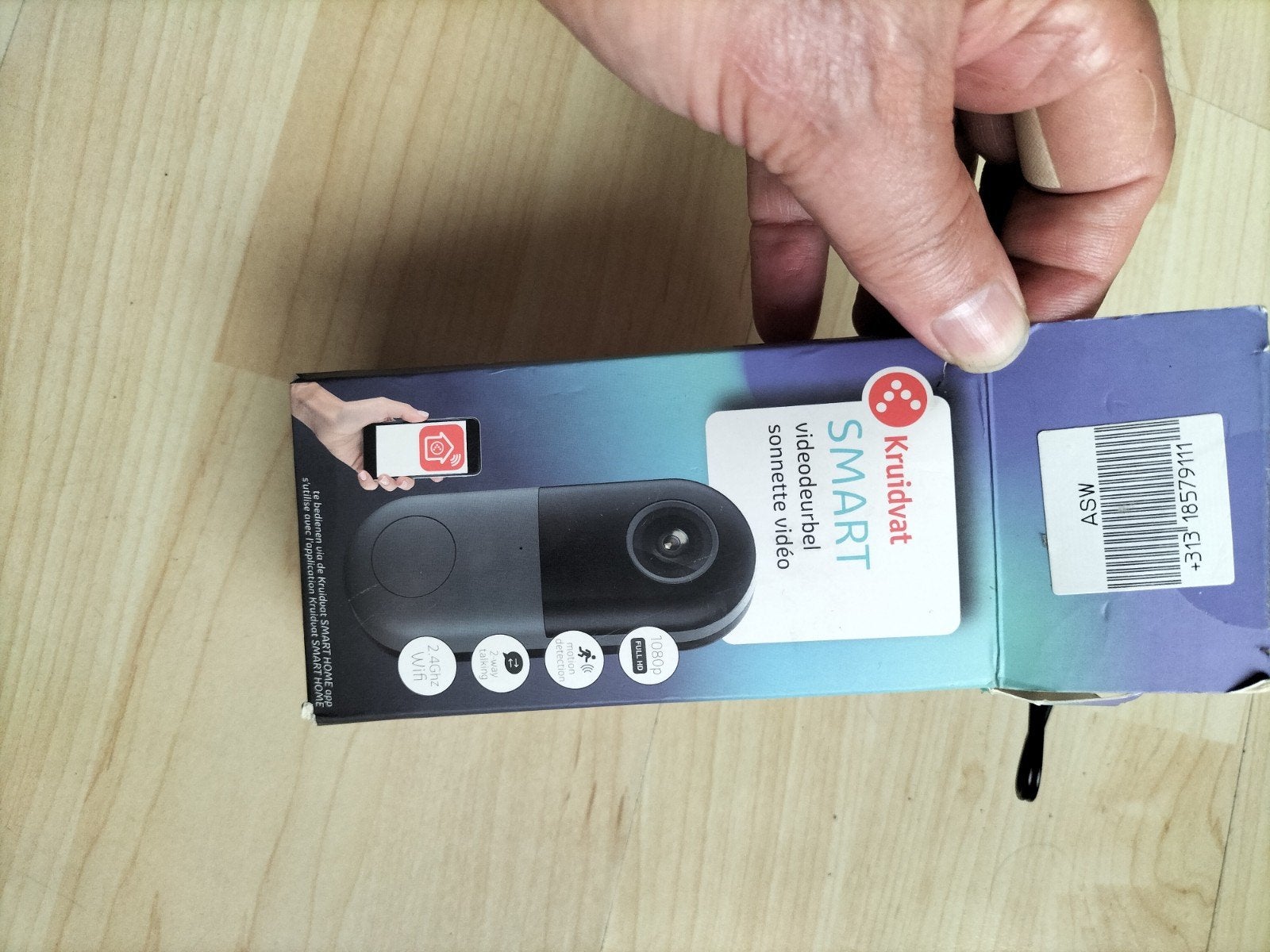 Kruidvat Smart Videodeurbel - Nieuw in doos, Ophalen, Zwart, Nieuw, Kunststof