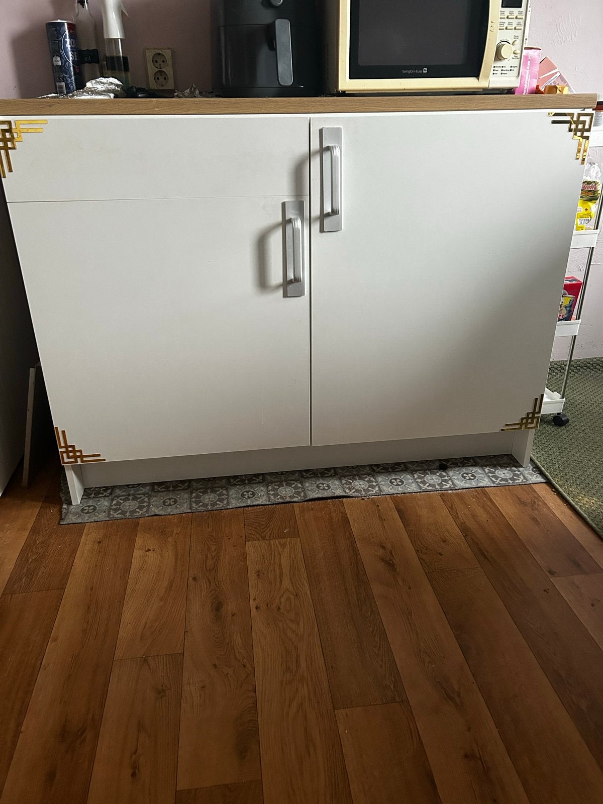 Keuken Kast met Houten Bovenblad, Ophalen, Zo goed als nieuw