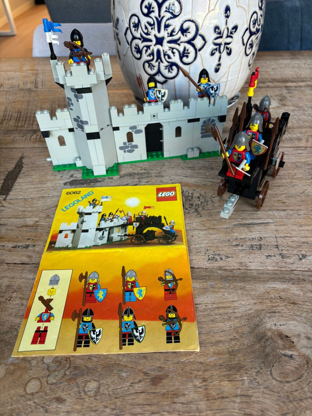 Lego set 6062 jaren 80 ridder castle stormram met boekje, Kinderen en Baby's, Speelgoed | Duplo en Lego, Gebruikt, Lego, Ophalen of Verzenden