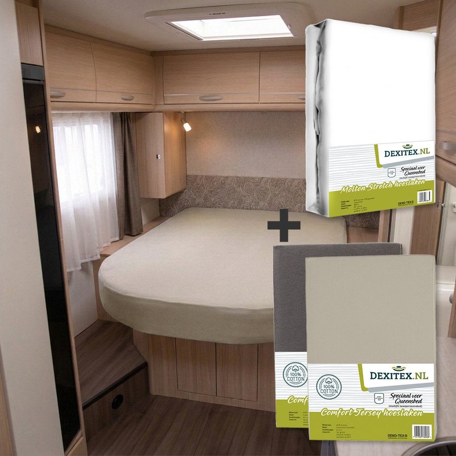 Textielpakket Queensbed/Eilandbed - 1 molton met 2 jersey, Dexitex.nl, Verzenden, Buurserstraat 15 A, 7481 EG,Haaksbergen, Info@dexitex.nl