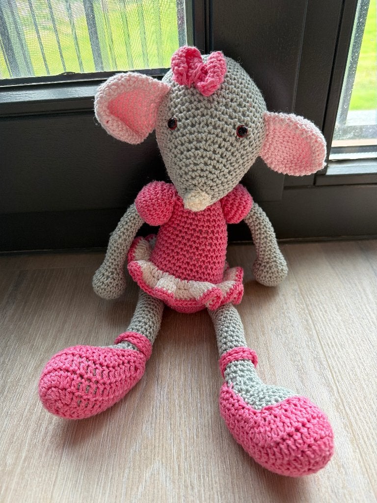 Handgemaakte ballerina muis knuffel, Muis, Overige merken, Overige karakters, Handgemaakt