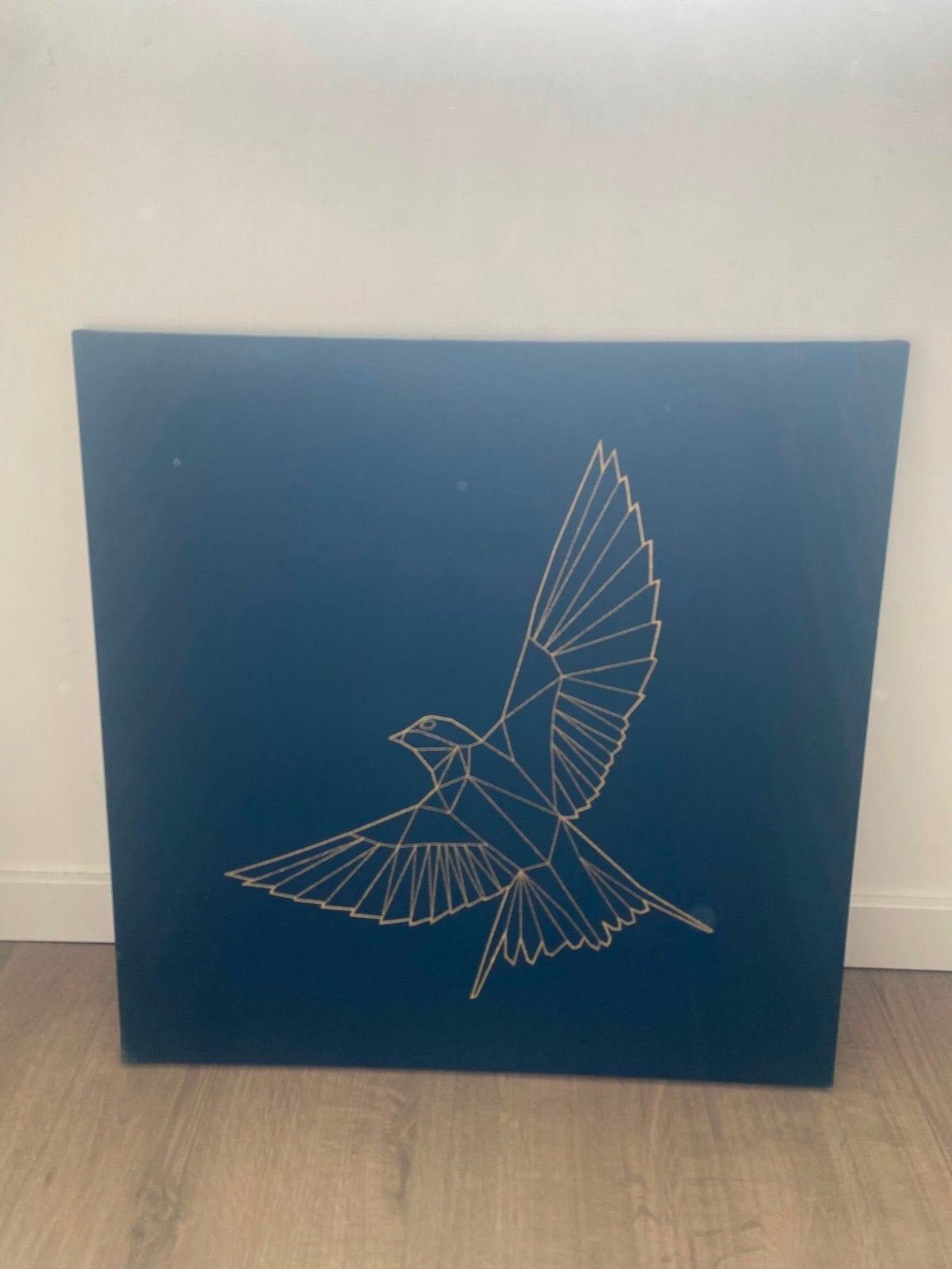 IKEA Stoffen Schilderij Vogel 56x56 cm, Op houten frame, Ophalen of Verzenden, Dieren, Print