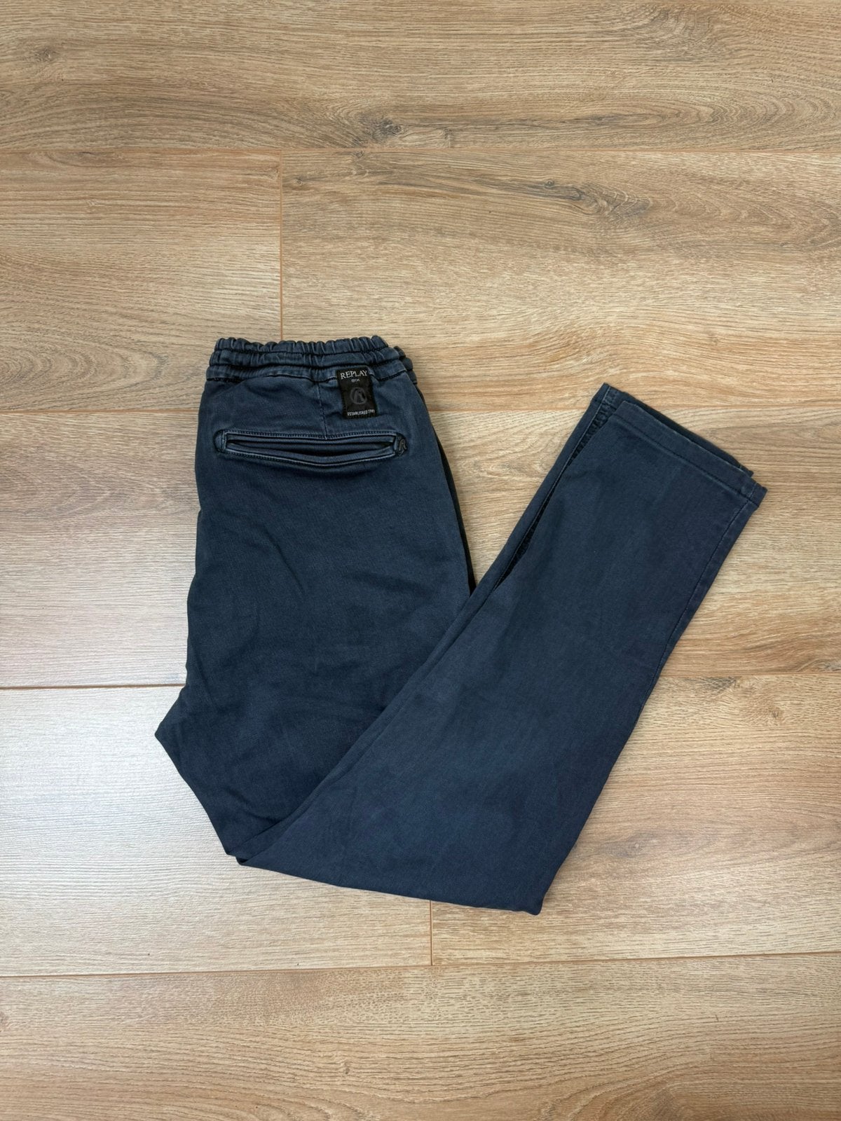 Replay Hyperflex Jeans Donkerblauw Maat W32/L30, Ophalen of Verzenden, Zo goed als nieuw, Blauw, W32 (confectie 46) of kleiner