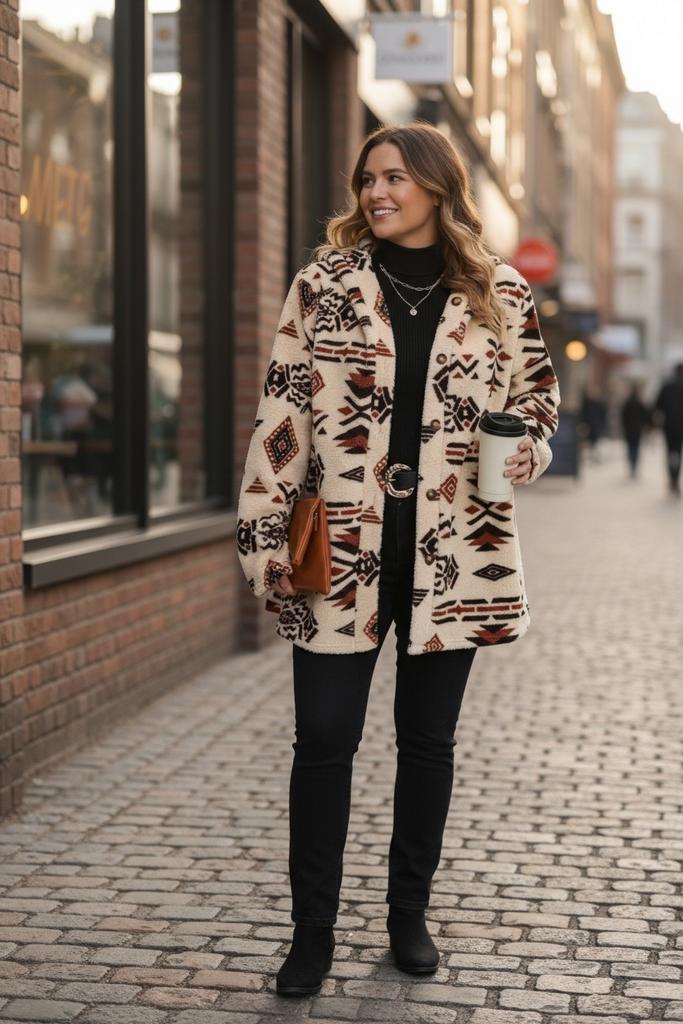 Aztec Fleece Jasje Maat L/XL, Kleding | Dames, Ophalen of Verzenden, Nieuw, Jasje
