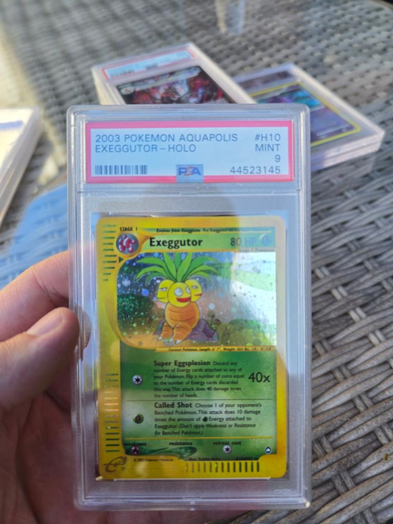Exeggutor Aquapolis H10 PSA 9, Ophalen of Verzenden, Zo goed als nieuw, Losse kaart, Foil