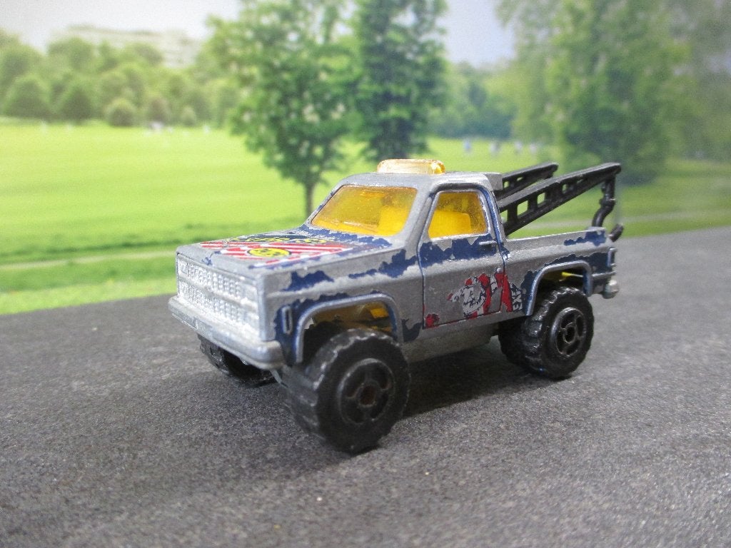 1:64 Chevrolet Blazer Takelwagen / afsleepwagen blauw, Hobby en Vrije tijd, Ophalen of Verzenden, Gebruikt, Auto