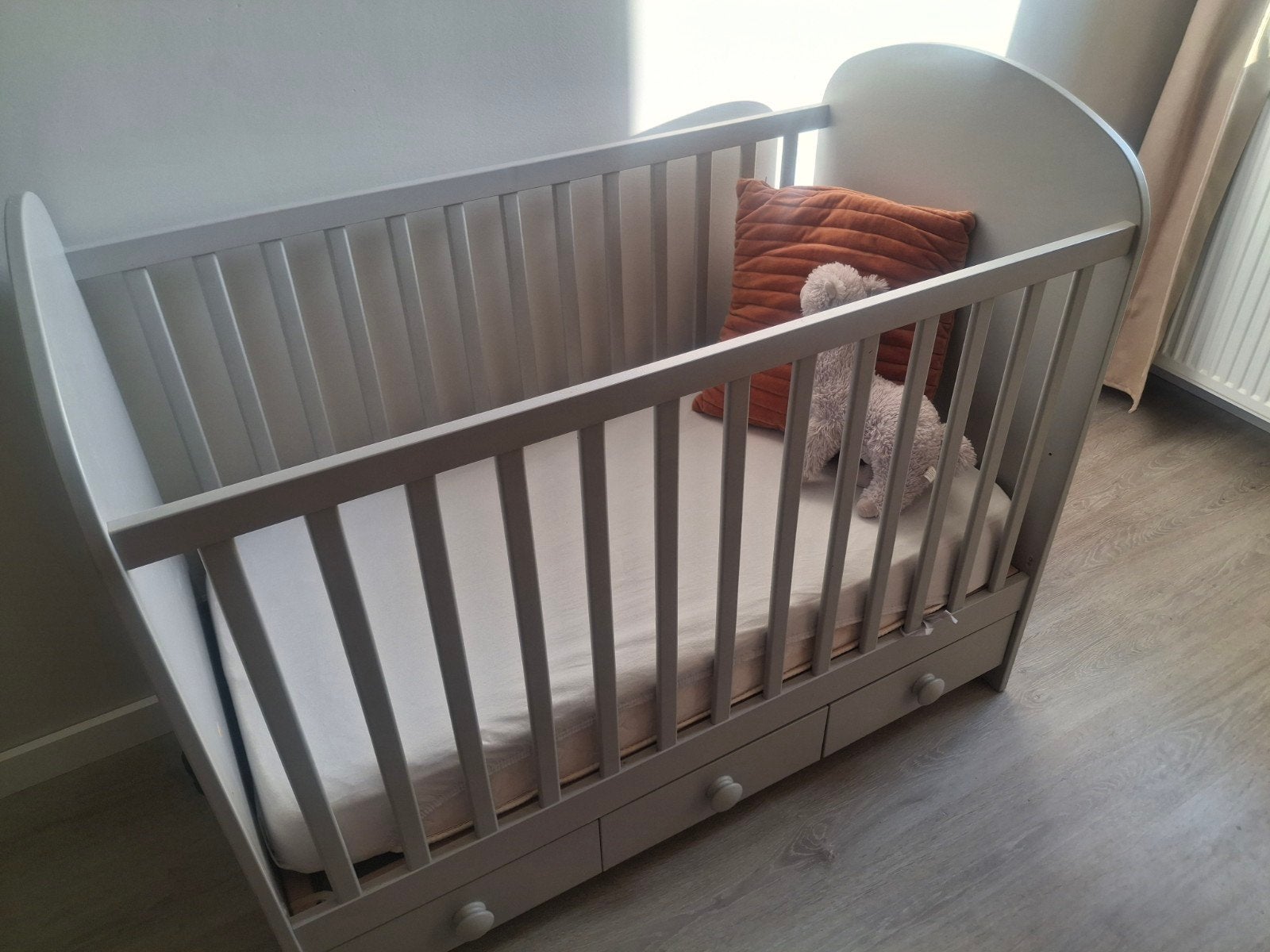 Ikea Gonatt ledikant grijs, Kinderen en Baby's, Ophalen, Gebruikt, Ledikant