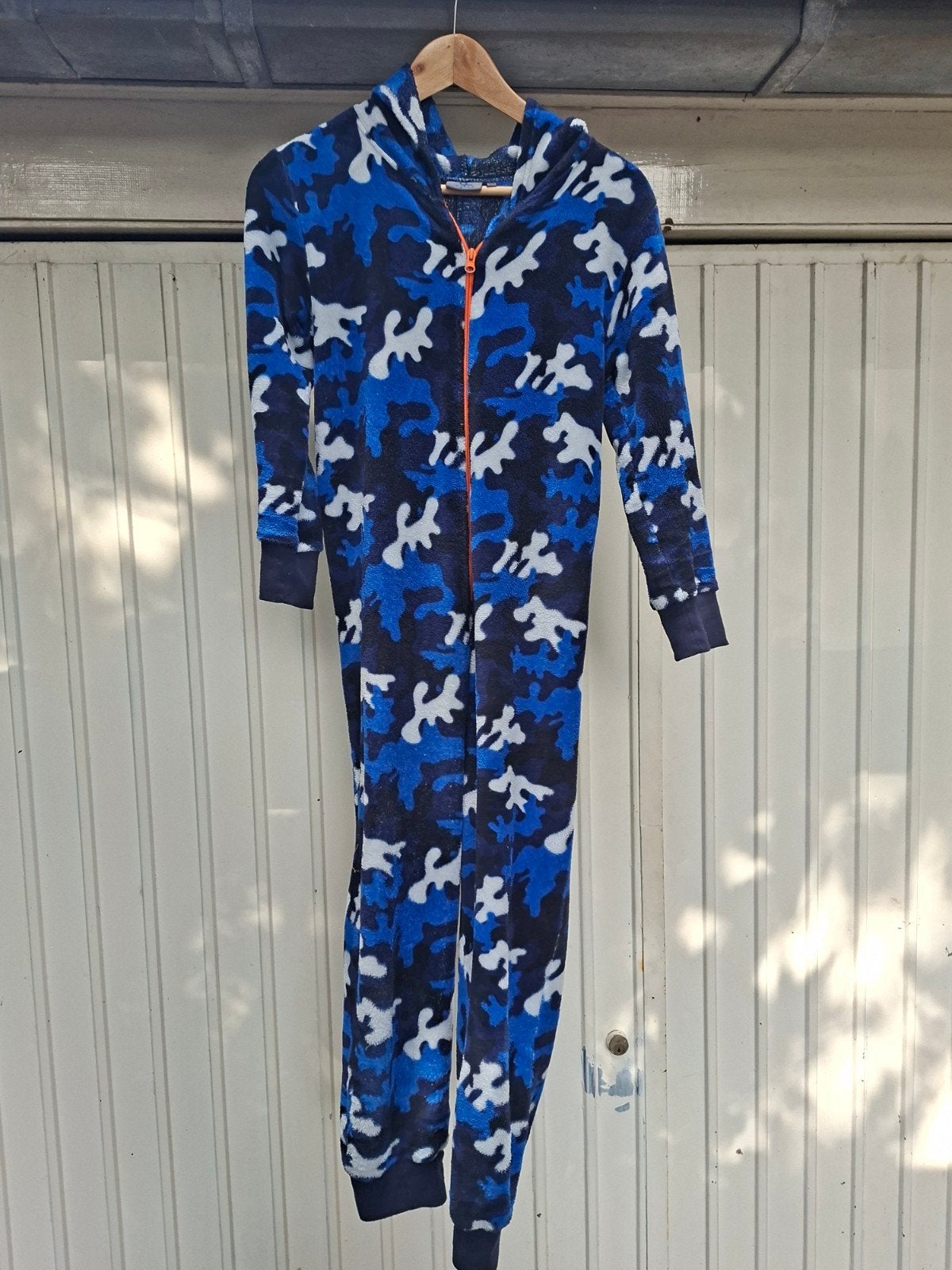Fleece Onesie Jongen/Meisje Maat 158/164 Camouflage Blauw, Nacht- of Onderkleding, Gebruikt, 9th Avenue, Jongen of Meisje