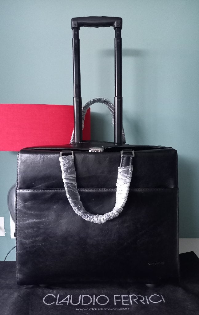 Claudio Ferrici Business Trolley Laptop 15.6', Wieltjes, Nieuw, Ophalen of Verzenden, Minder dan 35 cm