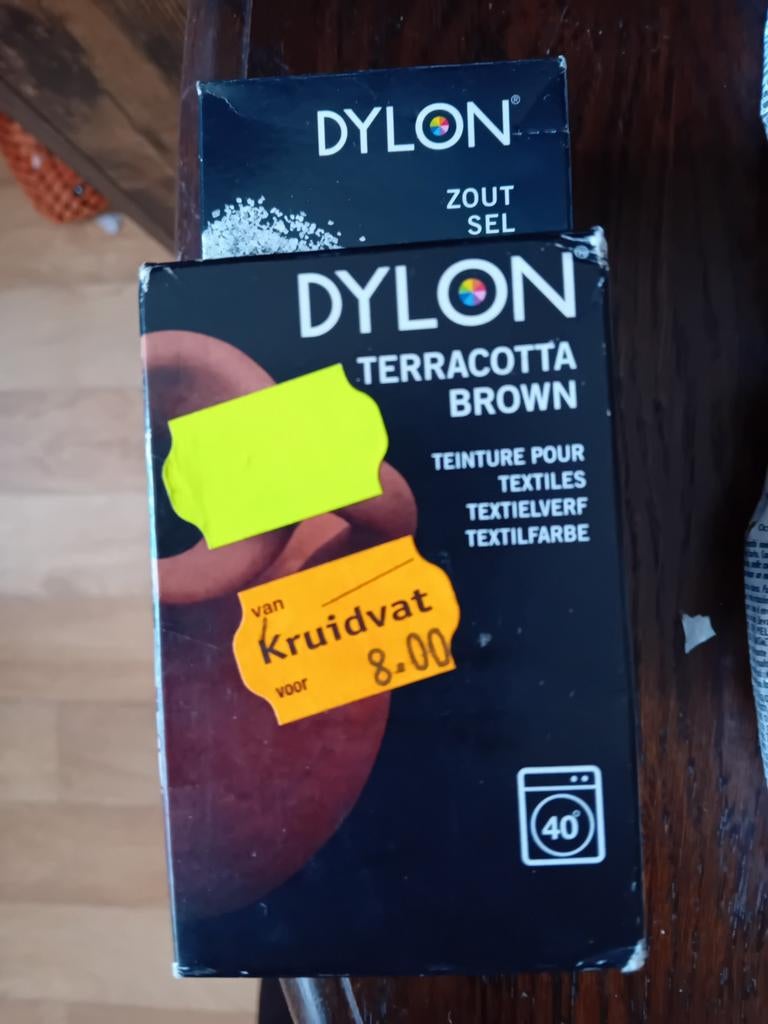 Dylon Textielverf Terracotta Bruin met zout - Machinewas, Ophalen of Verzenden, Nieuw