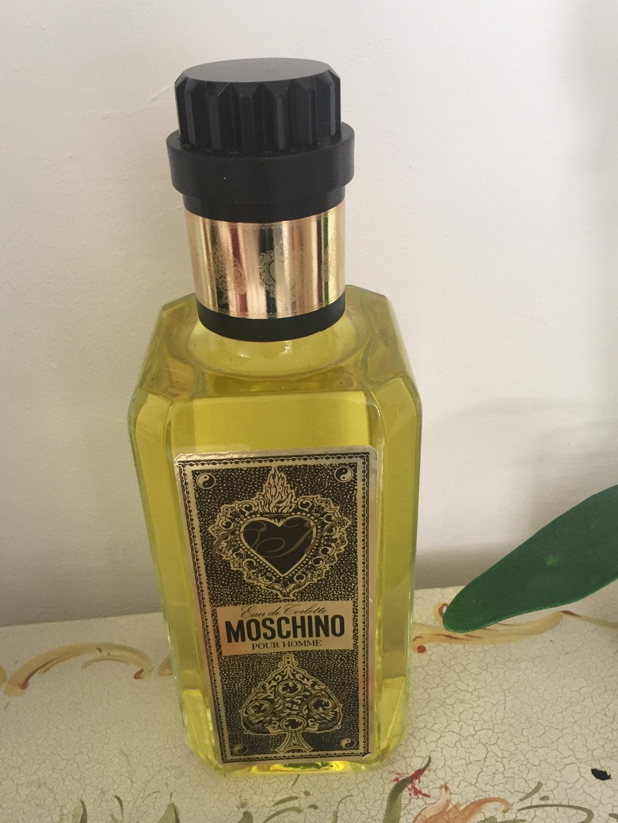 Gigant glazen gevulde factise Moschino homme, Ophalen of Verzenden, Zo goed als nieuw, Parfumfles, Gevuld