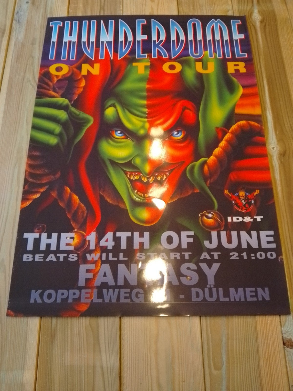 Thunderdome XIII on tour poster hardcore gabber ID&T, Ophalen of Verzenden, Nieuw, Reclame
