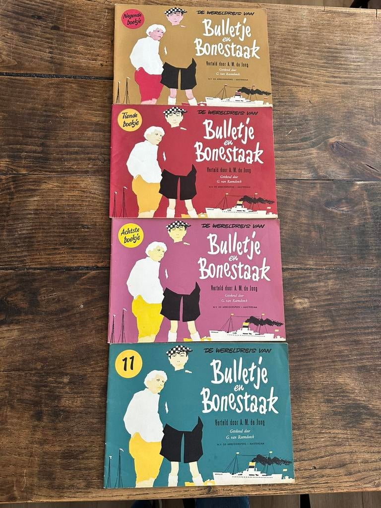 de wereldreis van Bulletje en Bonestaak A.M. de Jong, Boeken, Stripboeken, Eén stripboek, Ophalen of Verzenden, Zo goed als nieuw