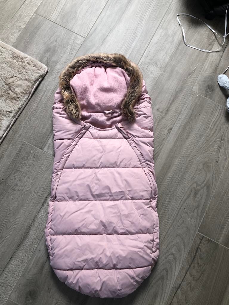 Roze Slaapzak H&M met bontkraag, Ophalen of Verzenden, Zo goed als nieuw, 70 tot 85 cm, Slaapzak
