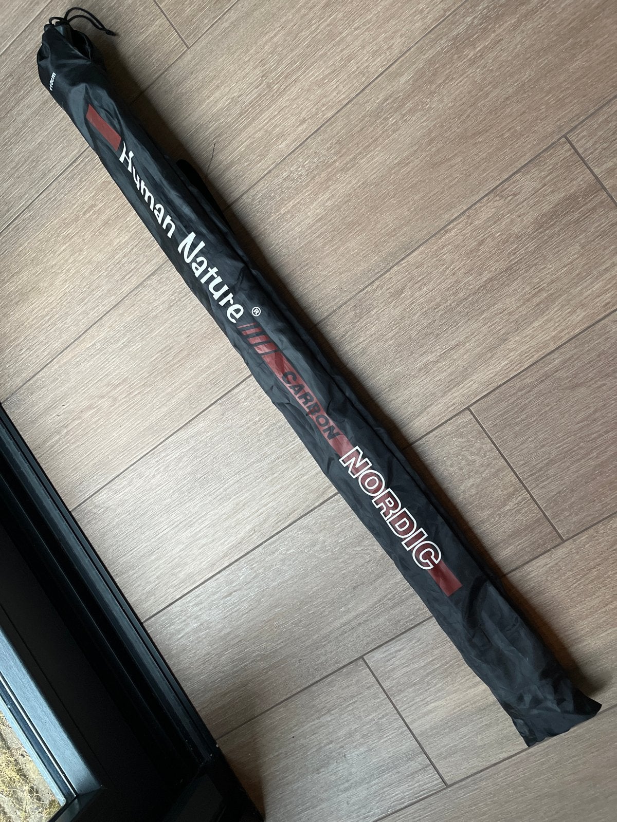 Nordic Walking stokken Human Nature Carbon Nordic 110cm, Sport en Fitness, Bergsport en Wandelen, Ophalen, Zo goed als nieuw, Wandelstok