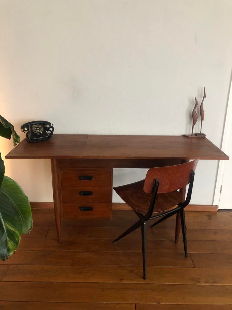 Vintage uitschuifbaar bureau  bureautje Arne Vodder, Gebruikt, Hout, Ophalen of Verzenden, Overige merken