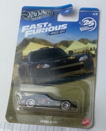 Hotwheels 1:64 Honda S2000, zwart- Race Off - Fast & Furious, -, Nieuw, Ophalen of Verzenden, Hotwheels