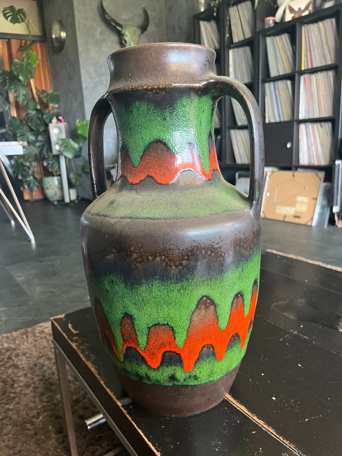 Fat lava vaas uit de 60/70 jaren., Ophalen of Verzenden