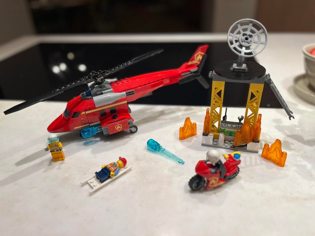 Lego City Brandweer reddingshelicopter, Ophalen of Verzenden, Gebruikt
