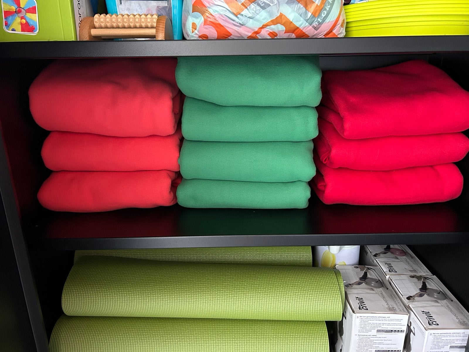Fleece plaids - rood en groen, Ophalen, Gebruikt, Plaid, Wasbaar