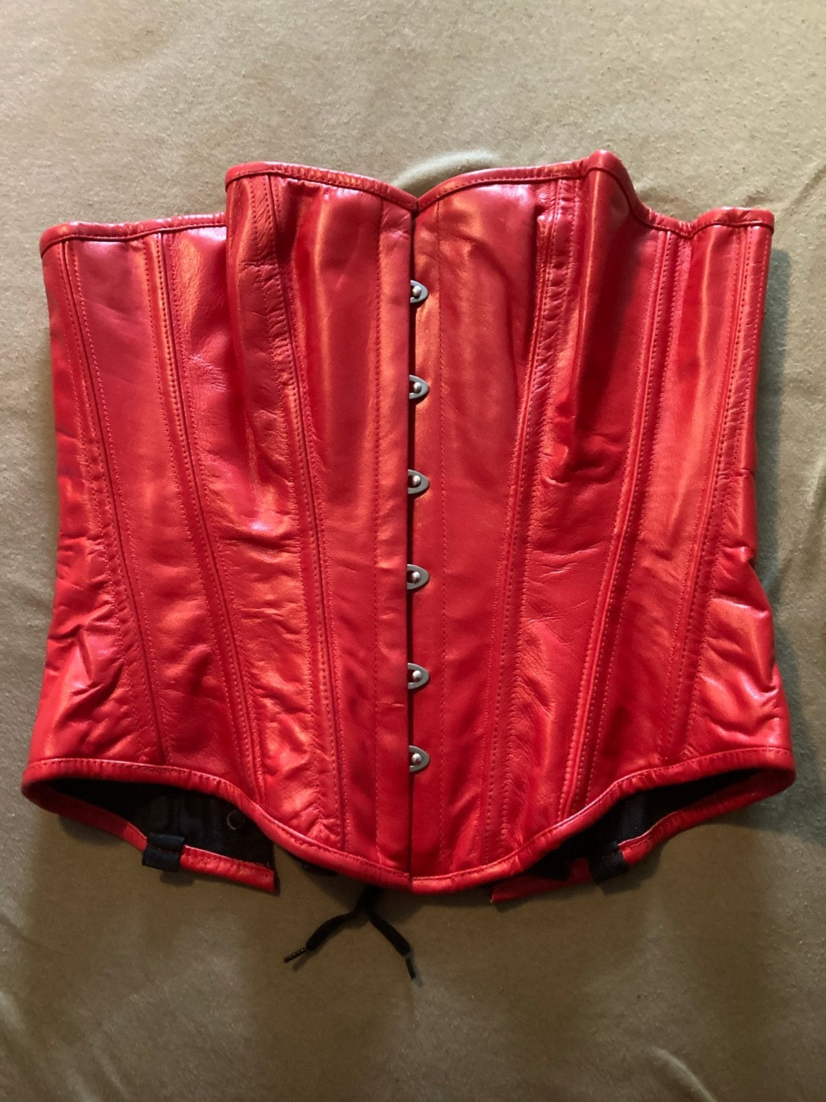 Leren Corset Maat S - Super Mooie Rode Kleur, Verzenden, Rood, Body of Korset