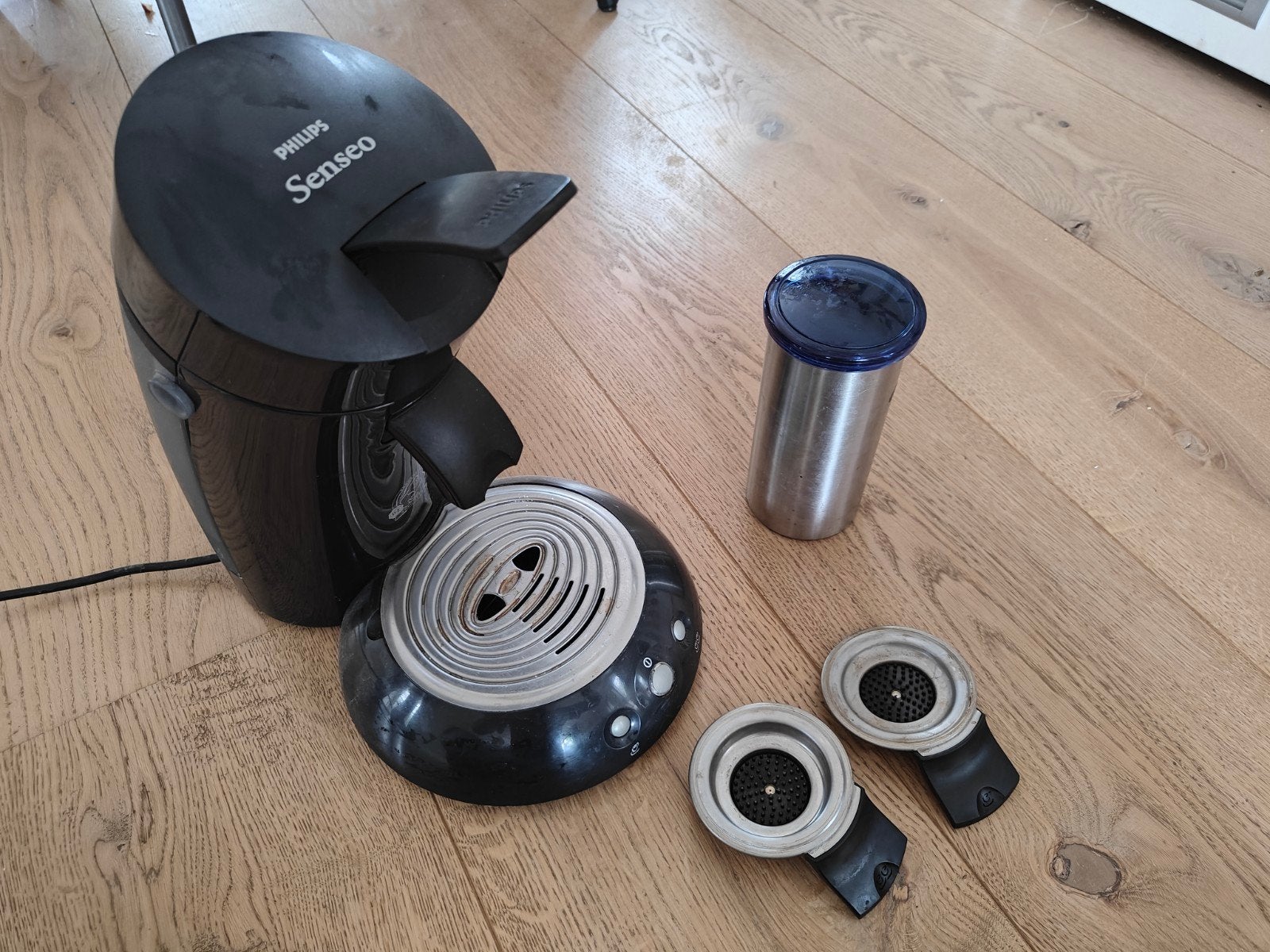 Philips Senseo koffiezetapparaat met padhouders, Ophalen, Koffiepads en cups, Gebruikt, Koffiemachine