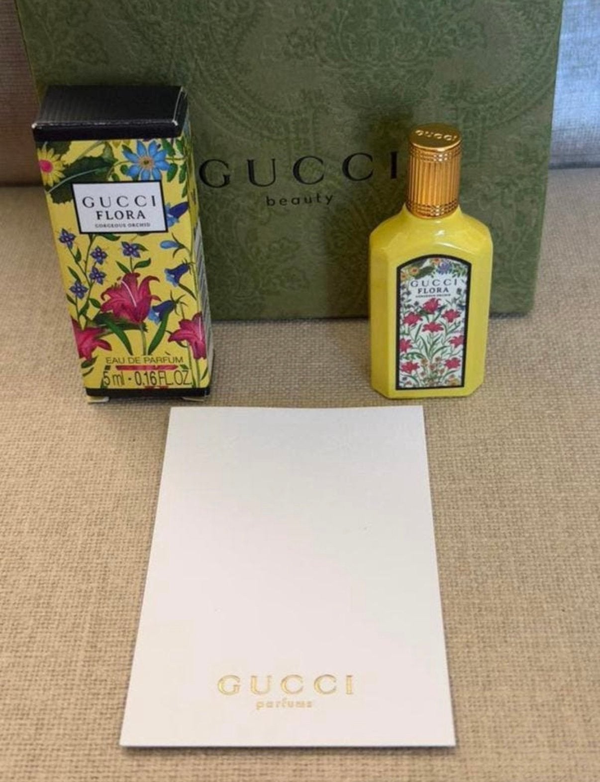 Miniatuur Gucci Flora Gorgeous Orchid edp 5 ml nieuw in doos, Verzenden, Nieuw, Miniatuur, Gevuld
