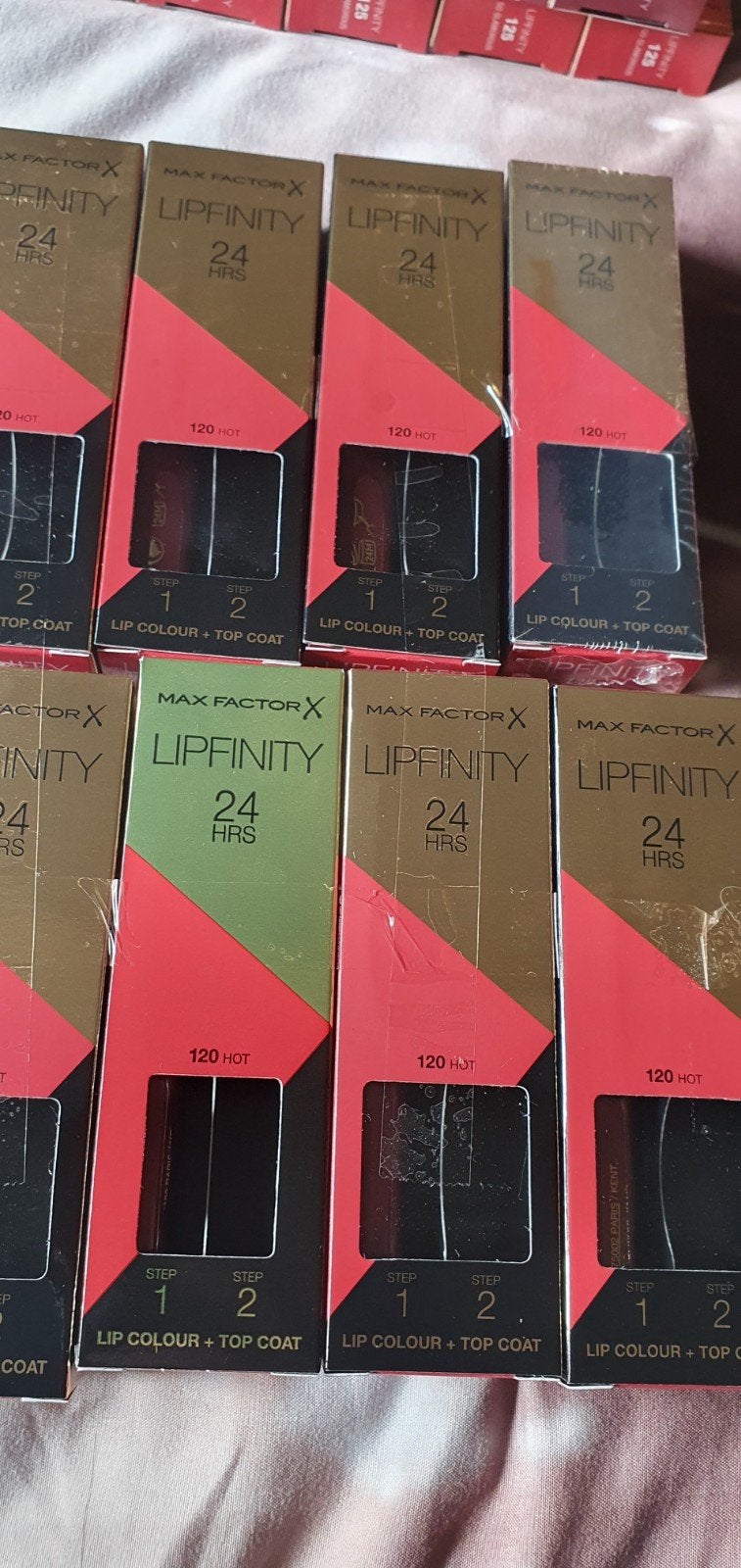 10x Max Factor Lipfinity 120 Hot - Langhoudende Lipkleur, Verzenden