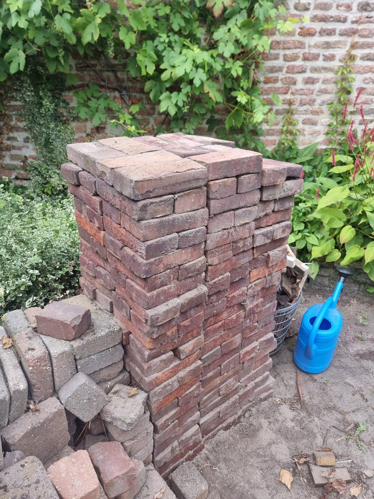 Rode bakstenen - 350 stuks, Ophalen, Gebruikt, Bakstenen