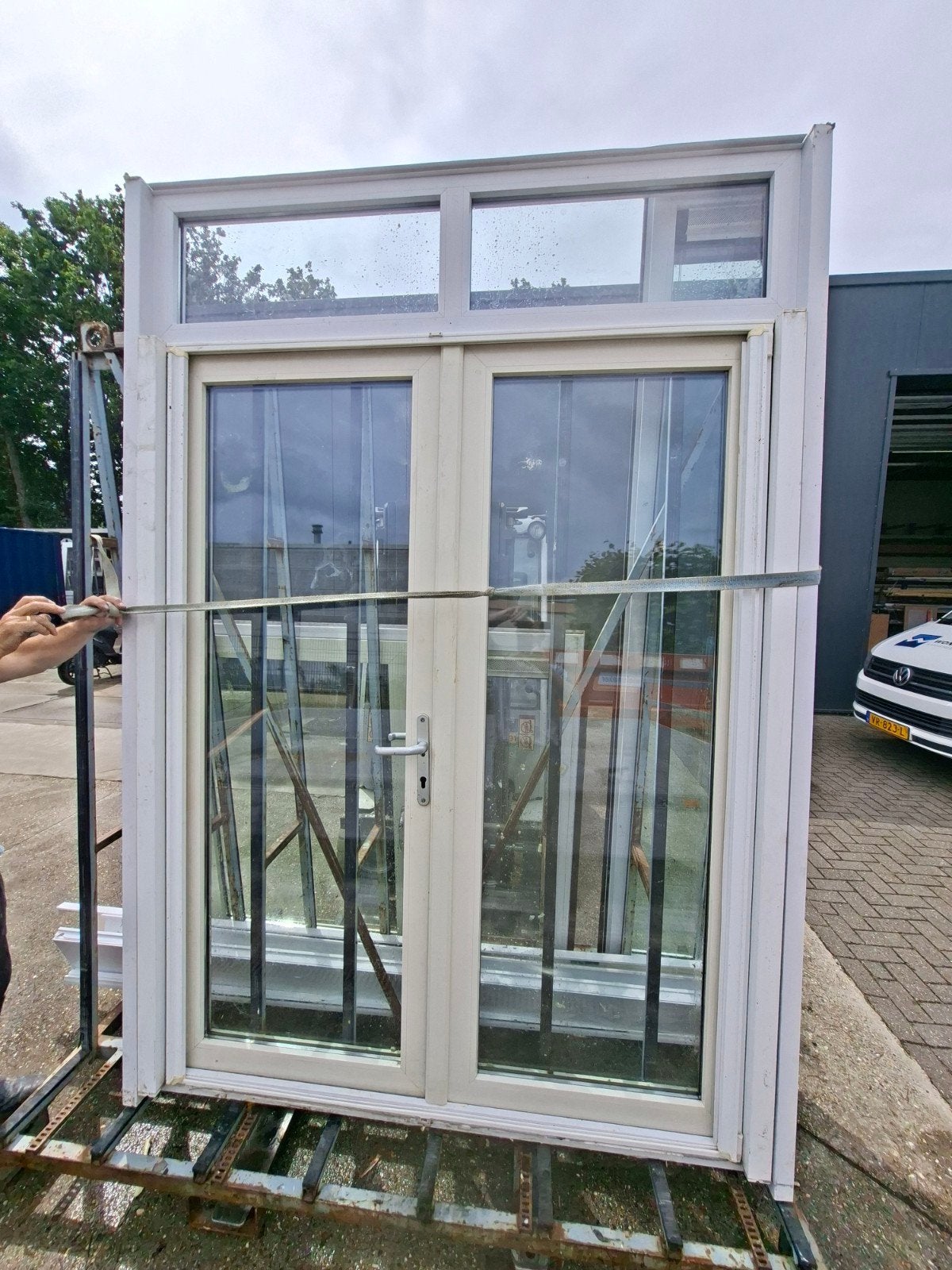 Diverse ramen en deuren met dubbelglas, Ophalen, Gevelraam of Ruit, Gebruikt, 160 cm of meer