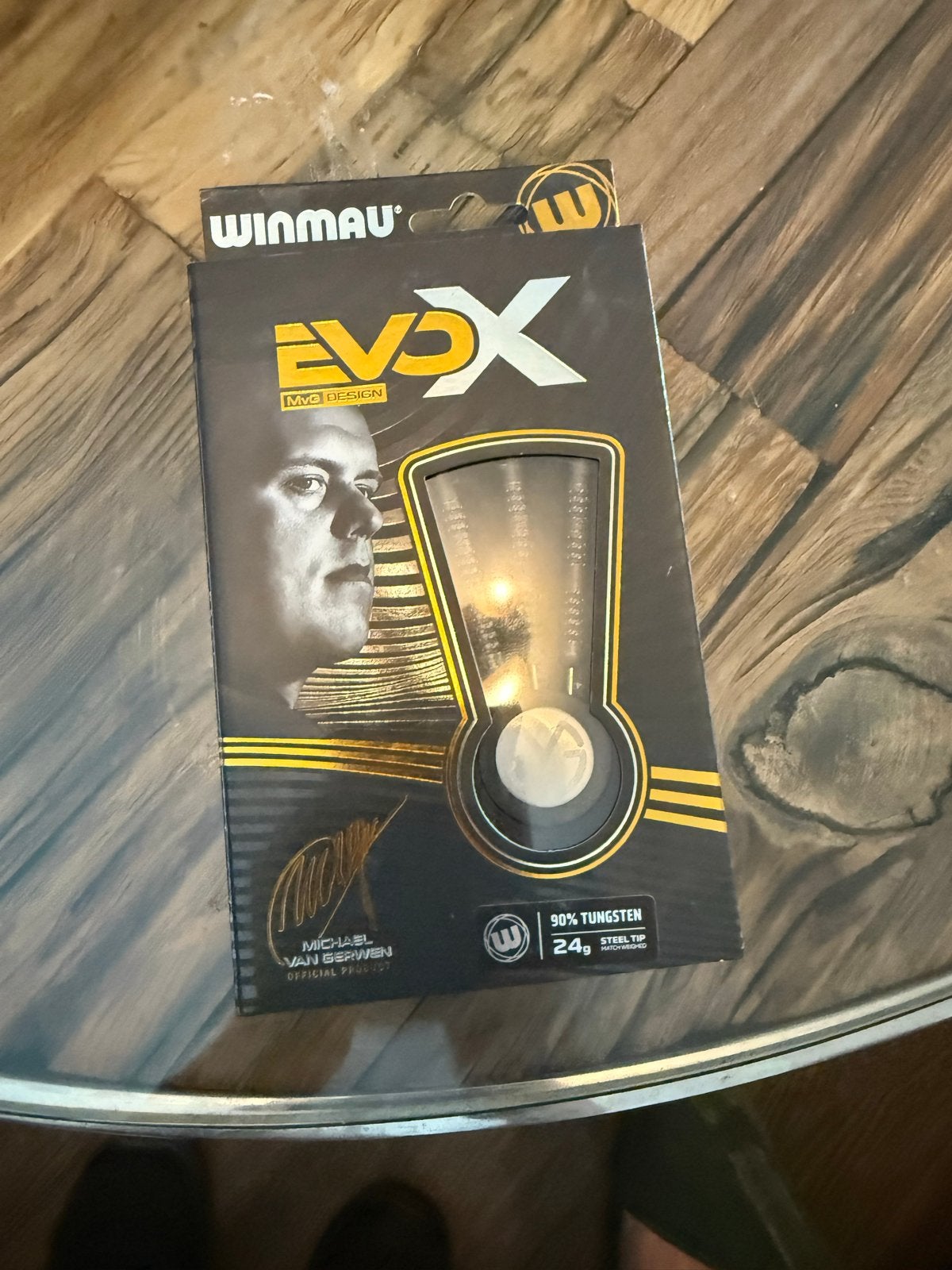 Winmau Michael van Gerwen MvG Design EvoX Darts 24g, Ophalen of Verzenden, Zo goed als nieuw, Pijlen