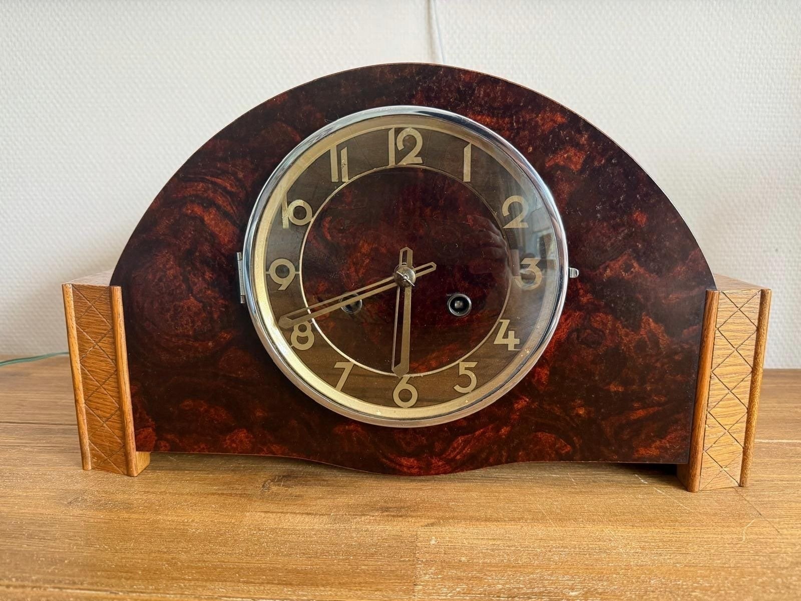 Vintage Art Deco Schouwklok, Ophalen of Verzenden