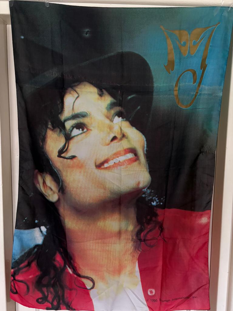 Michael Jackson vlag origineel, Ophalen, Zo goed als nieuw