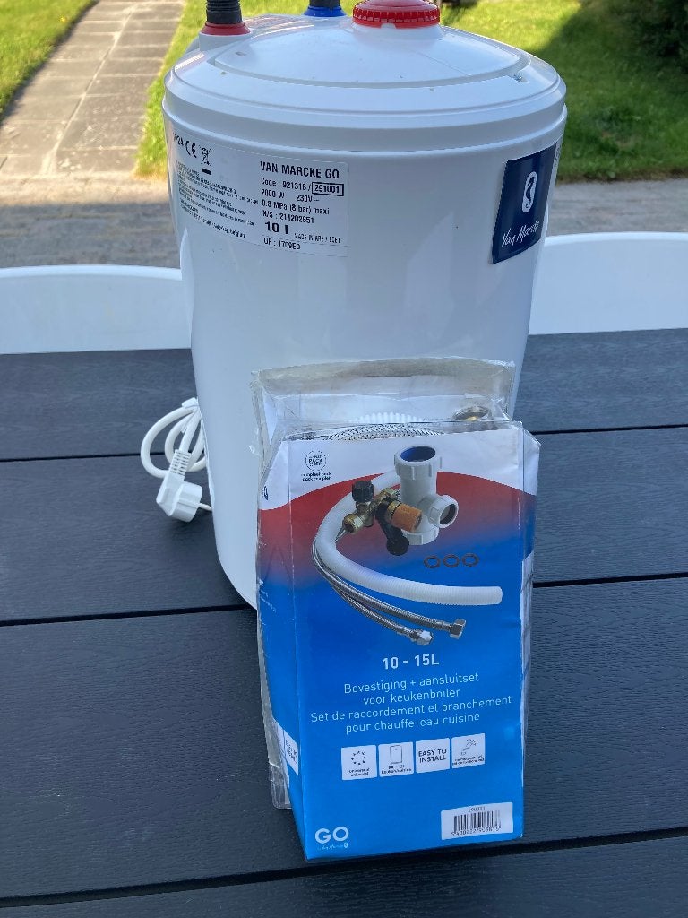 Keukenboiler 10 liter 2000W (2kW) van Go By Van Marcke, Ophalen, Nieuw, Boiler, Minder dan 3 jaar oud