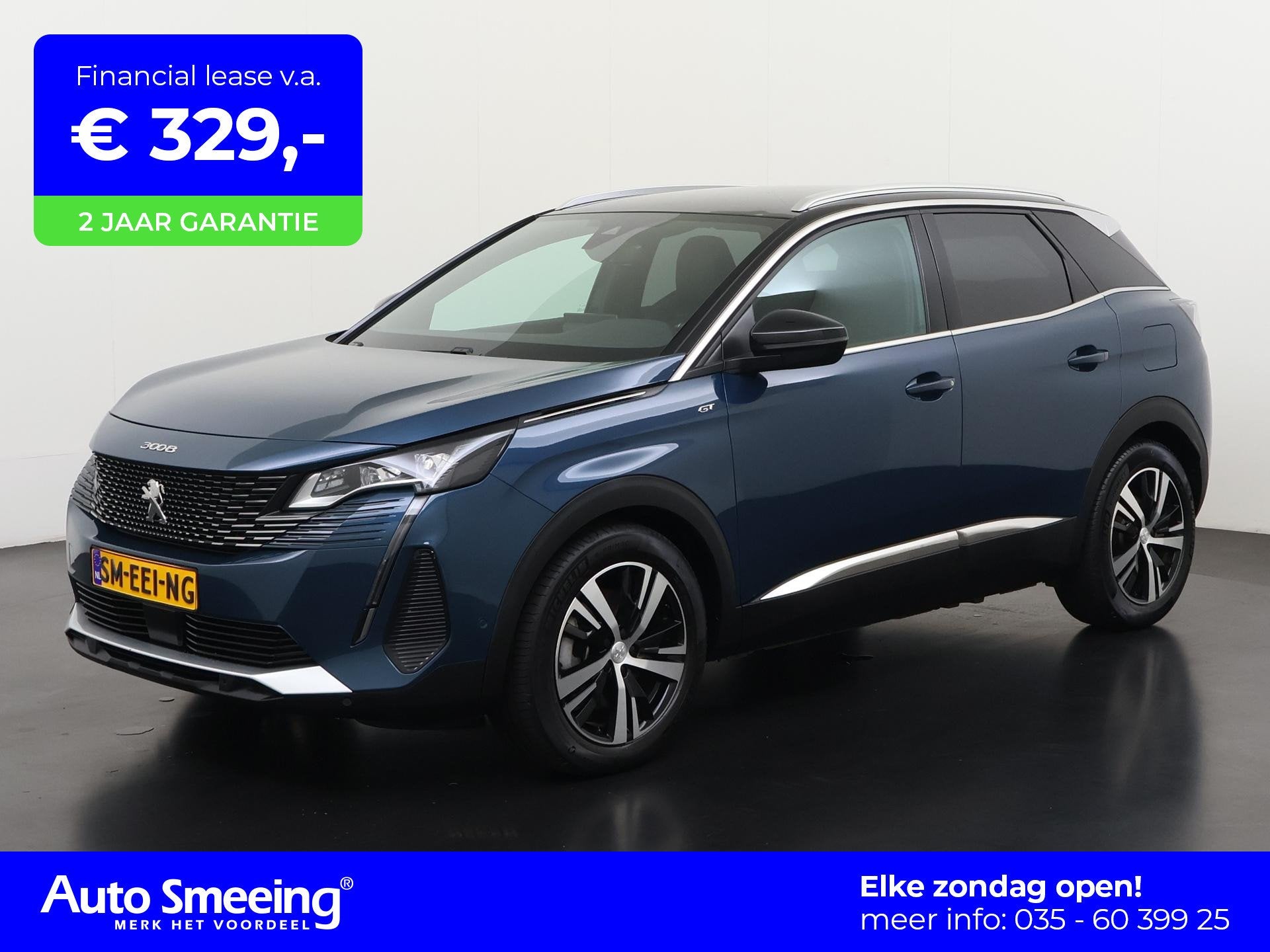 Peugeot 3008 1.6 HYbrid 225 GT | Stoelmassage | Nappa Leder, Auto's, Euro 6, Blauw, Hybride Elektrisch/Benzine, 13 kWh