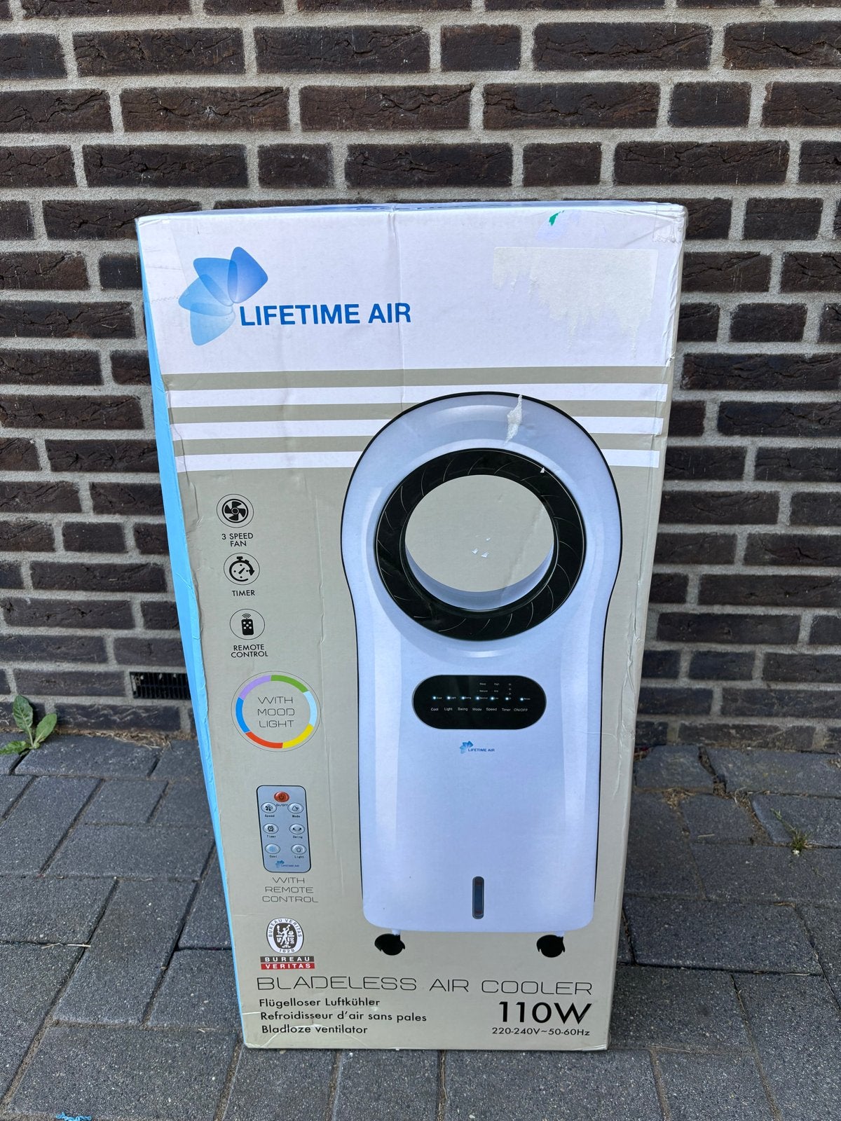 Lifetime Air Bladeless Air Cooler met Afstandsbediening, Witgoed en Apparatuur, Tafel- of Grondventilator, Minder dan 60 m³, Nieuw