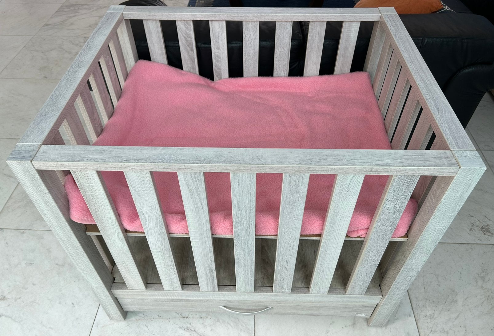 TWF kinder baby box met lade. White wash houtlook, Ophalen of Verzenden, Zo goed als nieuw, Lade