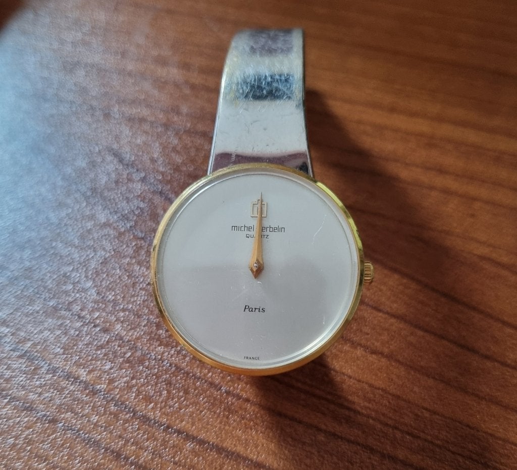 Vintage Michel Herbelin Citadines Horloge, Sieraden, Tassen en Uiterlijk, Horloges | Dames, Overige merken, Staal, Gebruikt, Staal