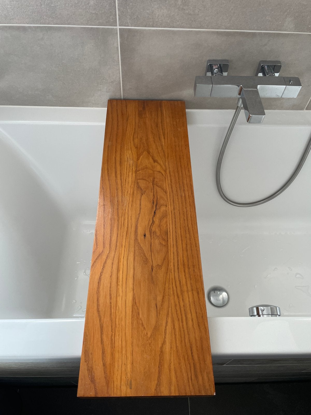 Houten badplank, Ophalen of Verzenden, Zo goed als nieuw, Bruin, Badkamerrek