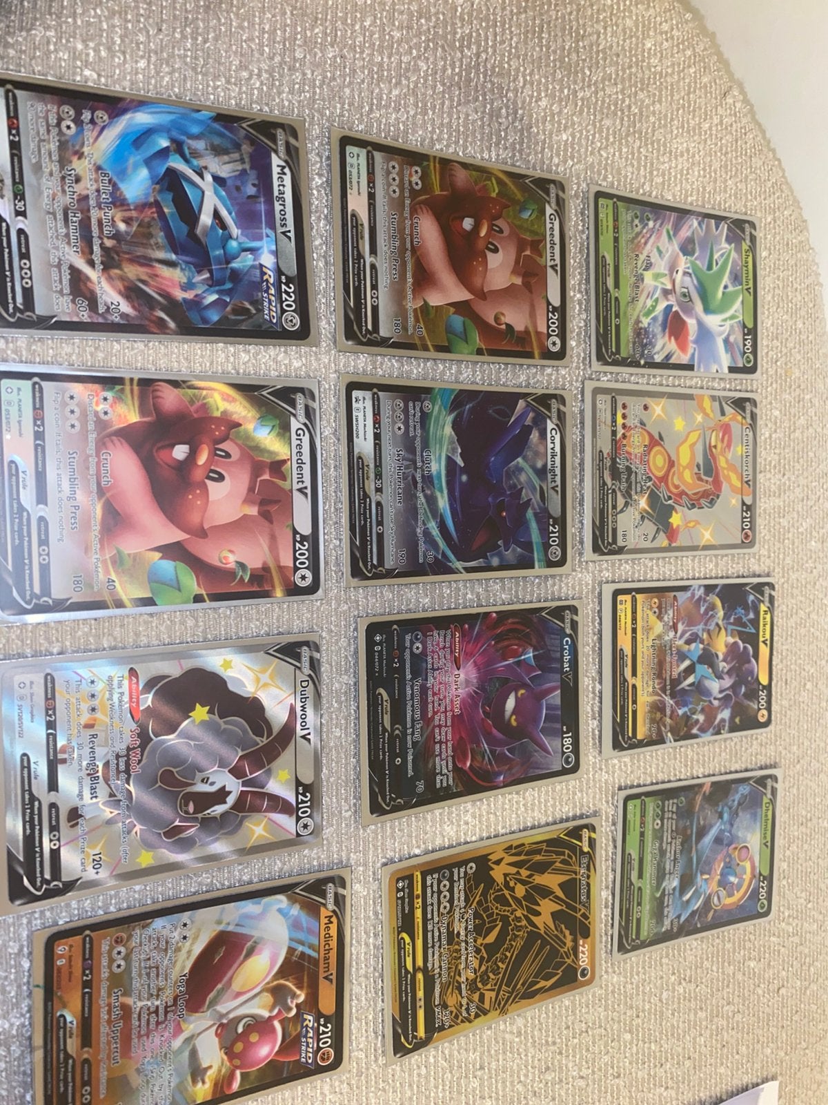 12 pokémon kaarten v, Ophalen of Verzenden, Nieuw, Meerdere kaarten, Foil
